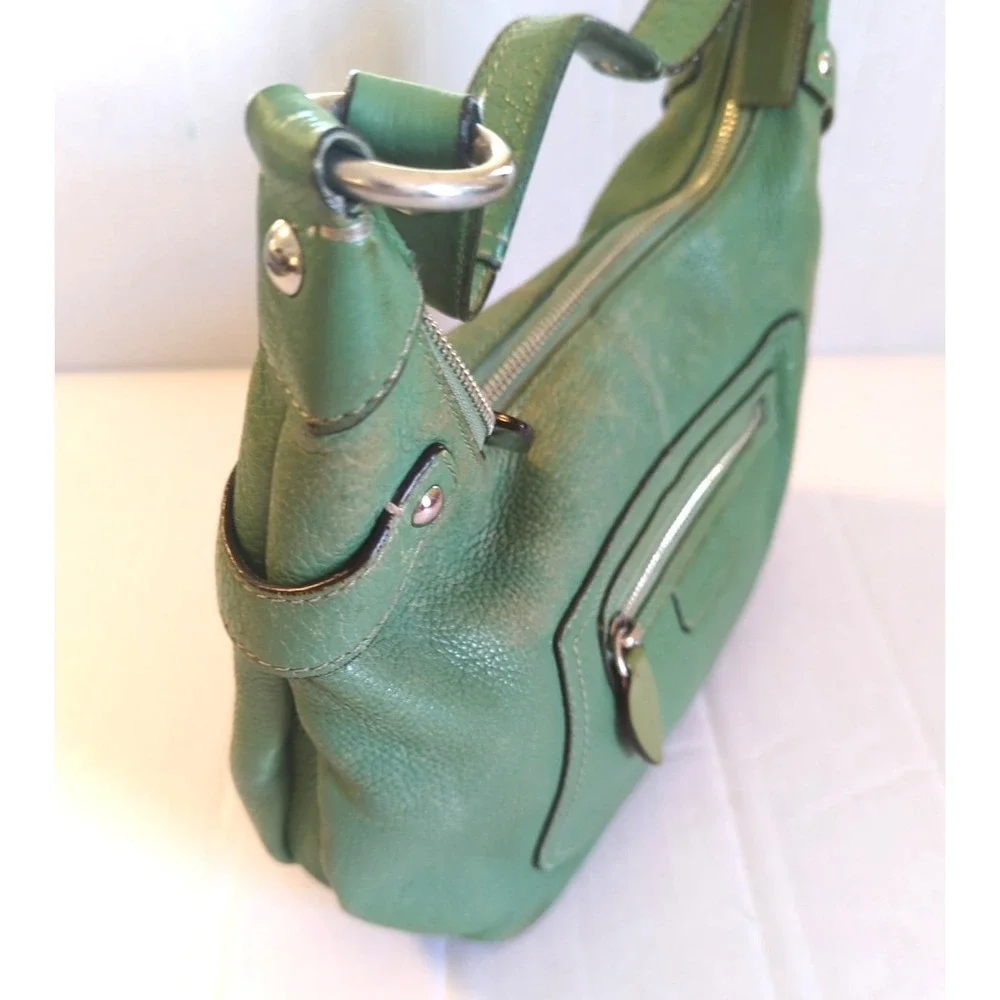 Rare Authentic Vtg Coach Penelope Shoulder Bag Leaf Green Pebbled Leather - Picture 3 of 11